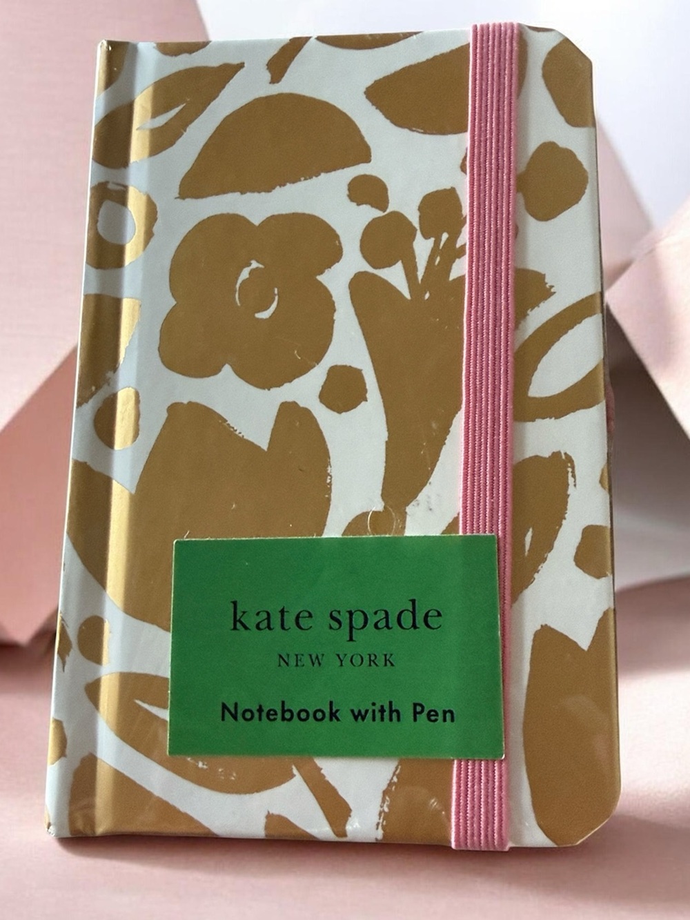 Kate Spade New York Golden Floral Hardcover Notebook with Pen